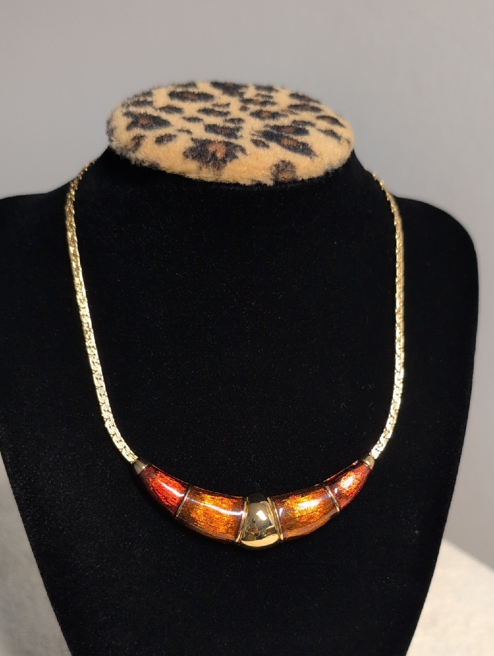 Vintage D'Orlan  Gold-Tone Amber Gradient Statement Necklace - Women Jewelry